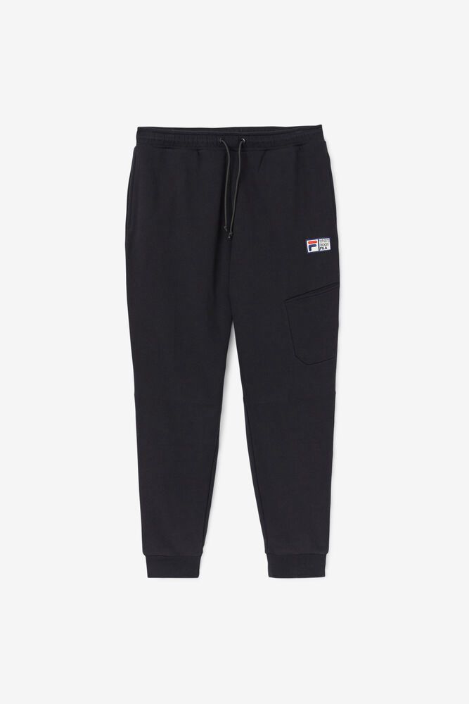 Fila Danube Jogger Black Pants Mens - NZ 19853-PMCY